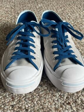 • Converse Jack Purcell OX "Pale Putty / Court Blue" - Men’s 9.5/Women’s 11